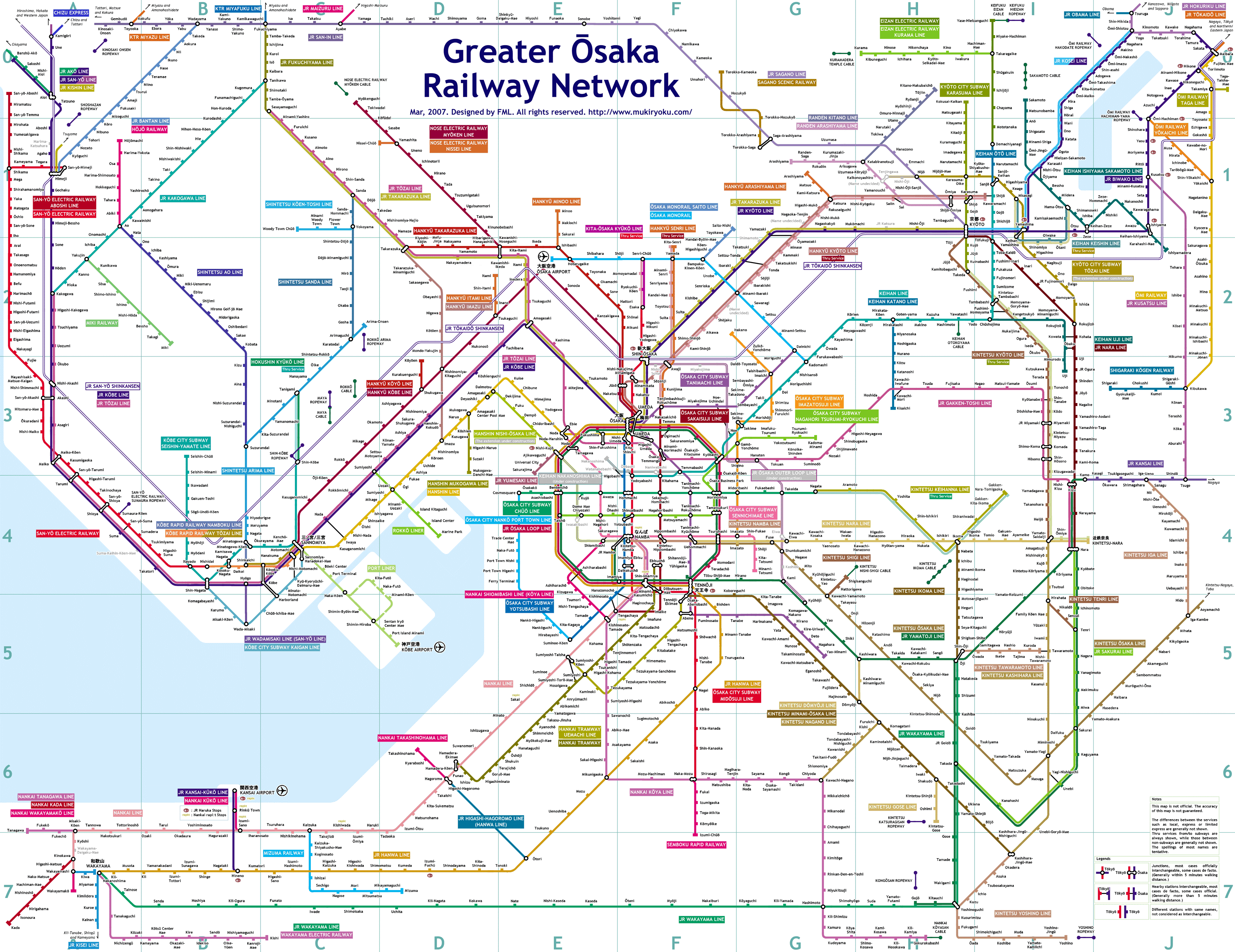 Osaka et sa banlieue